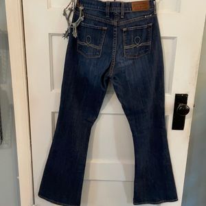 Lucky Jeans Just perfect! Sofia Boot, light whisker, medium to dark wash.